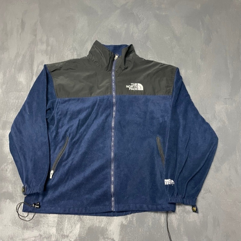 Vintage The North Face Fleece Jacket Large Navy Blue 90s Good Gore-Tex Denali